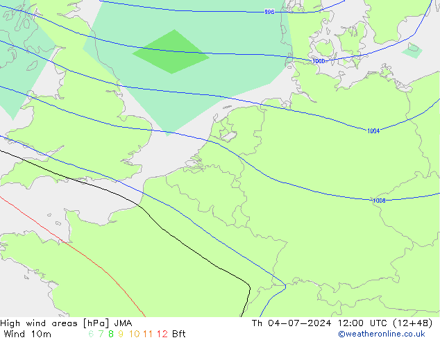Windvelden JMA do 04.07.2024 12 UTC