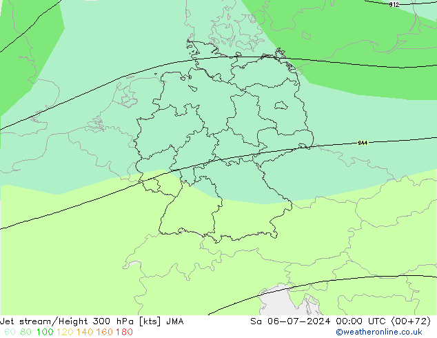Straalstroom JMA za 06.07.2024 00 UTC