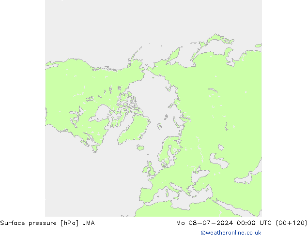 Luchtdruk (Grond) JMA ma 08.07.2024 00 UTC