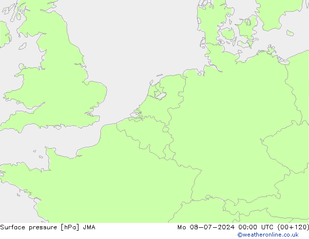 地面气压 JMA 星期一 08.07.2024 00 UTC