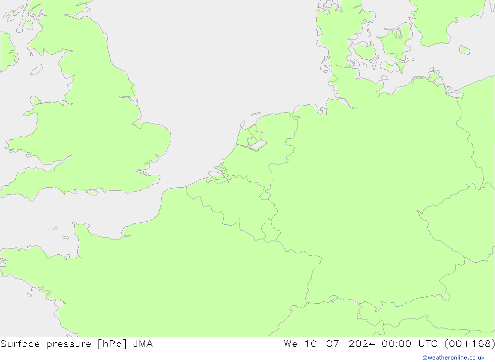 Luchtdruk (Grond) JMA wo 10.07.2024 00 UTC