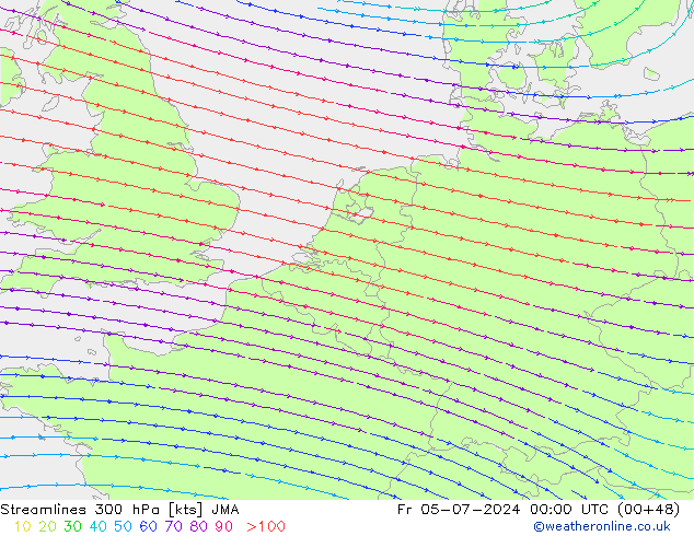 风 300 hPa JMA 星期五 05.07.2024 00 UTC