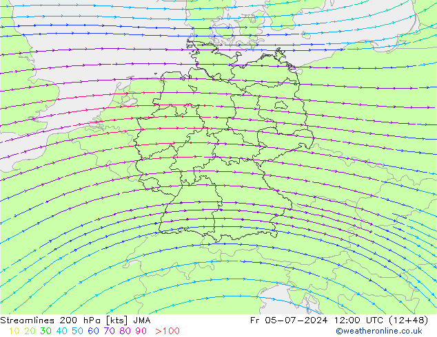 风 200 hPa JMA 星期五 05.07.2024 12 UTC