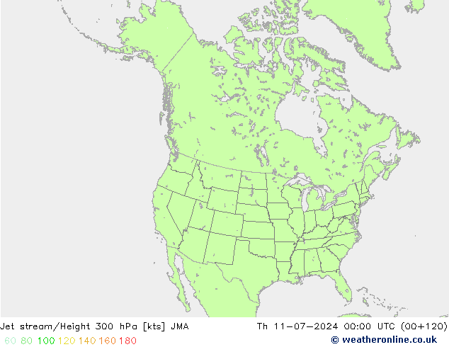高速氣流 JMA 星期四 11.07.2024 00 UTC