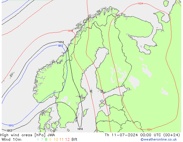 Windvelden JMA do 11.07.2024 00 UTC