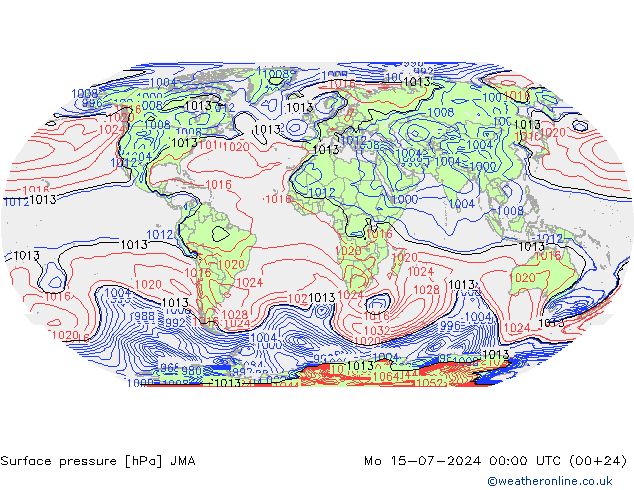 地面气压 JMA 星期一 15.07.2024 00 UTC