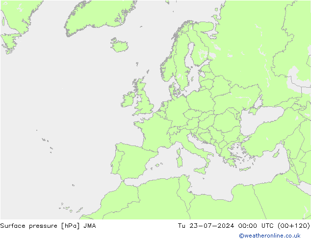 Luchtdruk (Grond) JMA di 23.07.2024 00 UTC