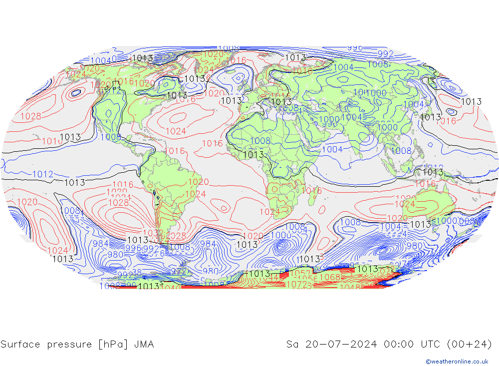Luchtdruk (Grond) JMA za 20.07.2024 00 UTC