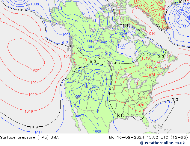 Luchtdruk (Grond) JMA ma 16.09.2024 12 UTC