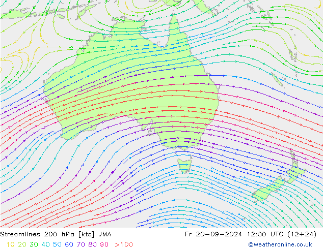 Stroomlijn 200 hPa JMA vr 20.09.2024 12 UTC