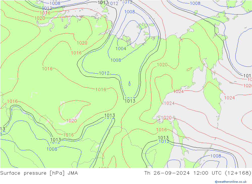 pressão do solo JMA Qui 26.09.2024 12 UTC