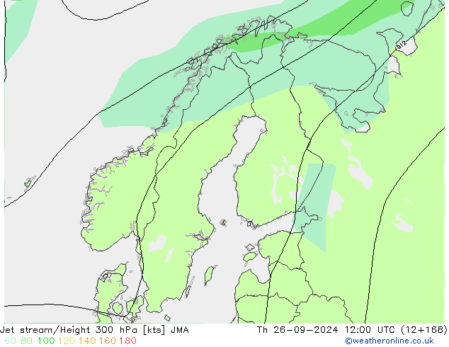 Jet stream JMA Qui 26.09.2024 12 UTC