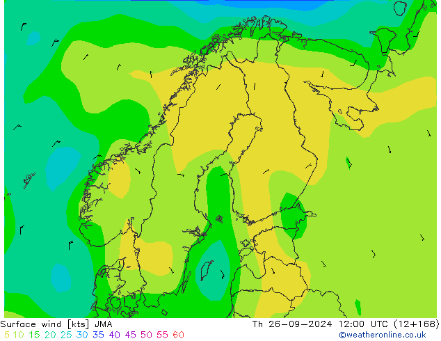 Bodenwind JMA Do 26.09.2024 12 UTC