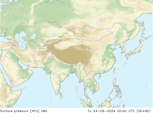 ciśnienie JMA wto. 24.09.2024 00 UTC