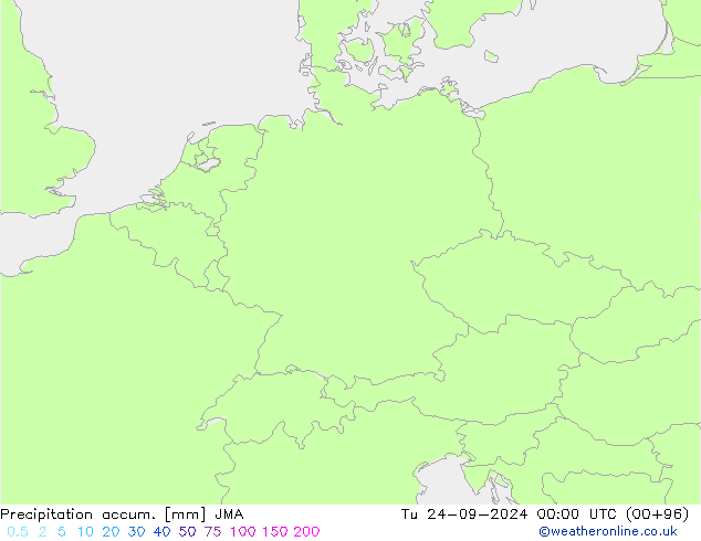 Precipitation accum. JMA Tu 24.09.2024 00 UTC