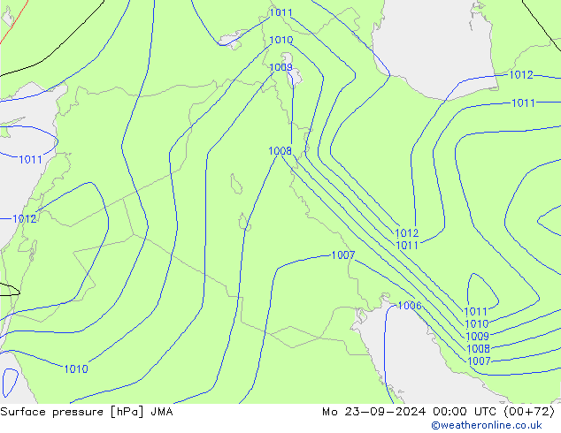 Surface pressure JMA Mo 23.09.2024 00 UTC