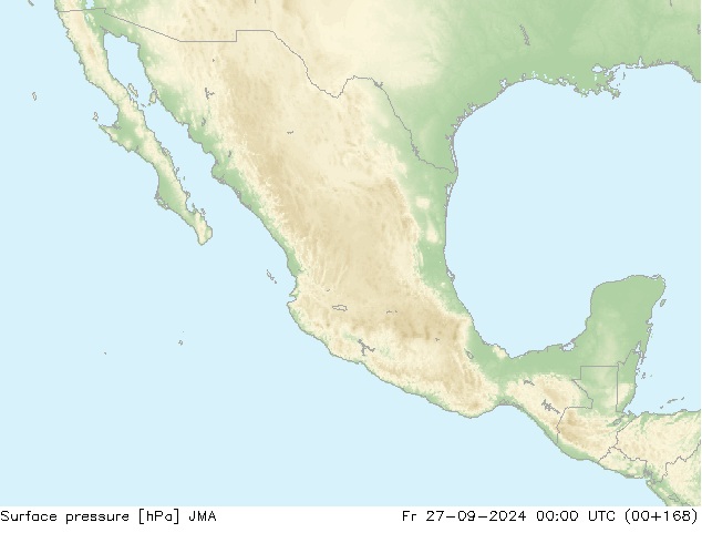 Presión superficial JMA vie 27.09.2024 00 UTC