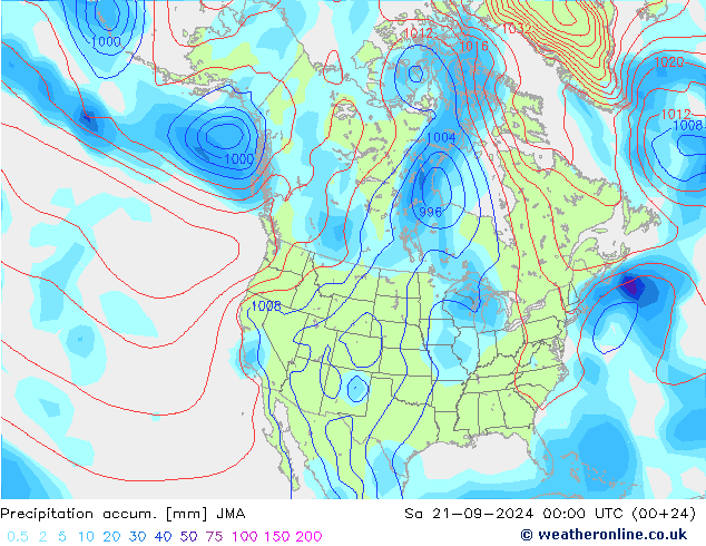 Précipitation accum. JMA sam 21.09.2024 00 UTC