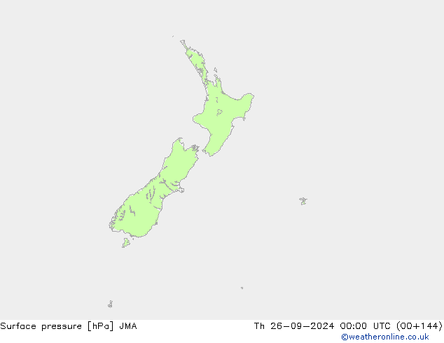 Atmosférický tlak JMA Čt 26.09.2024 00 UTC