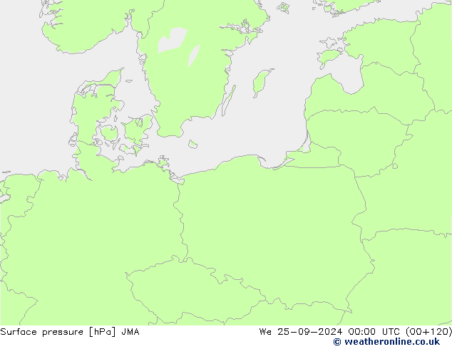 pressão do solo JMA Qua 25.09.2024 00 UTC