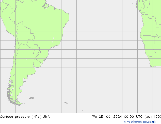 Atmosférický tlak JMA St 25.09.2024 00 UTC