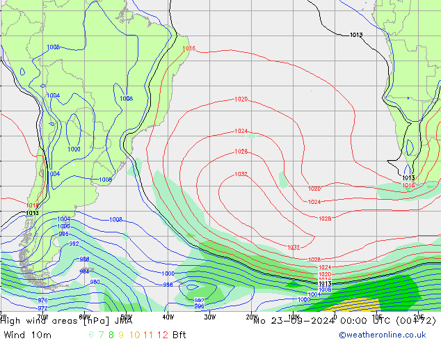 Windvelden JMA ma 23.09.2024 00 UTC