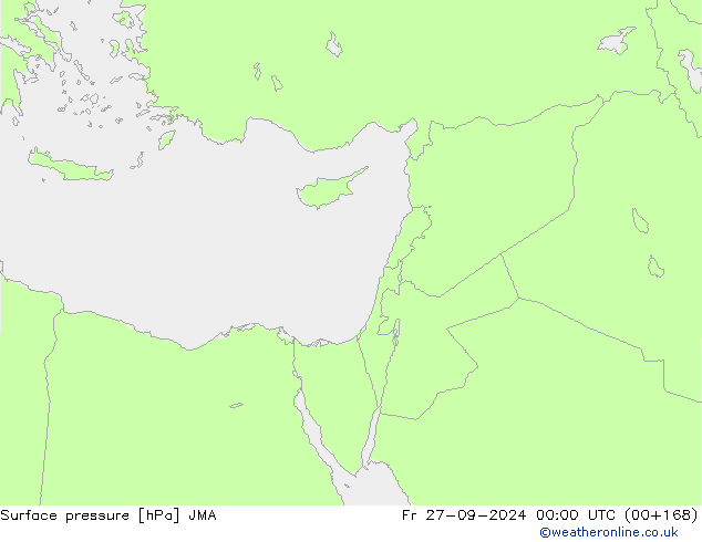 приземное давление JMA пт 27.09.2024 00 UTC