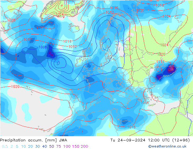 Précipitation accum. JMA mar 24.09.2024 12 UTC