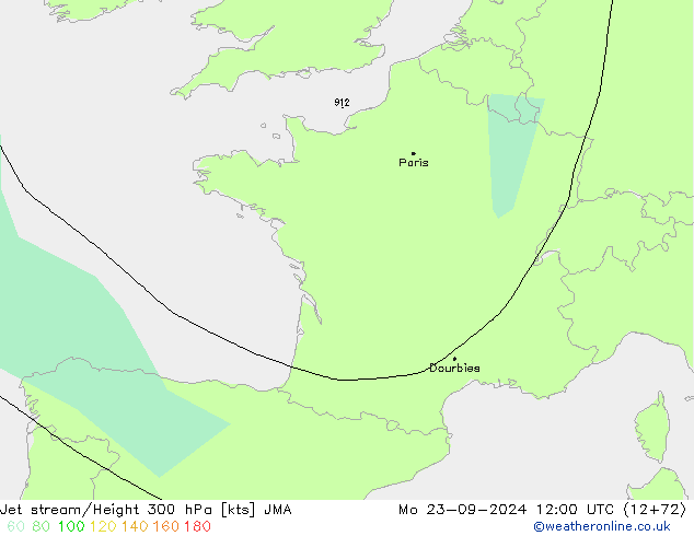 Jet stream JMA Seg 23.09.2024 12 UTC