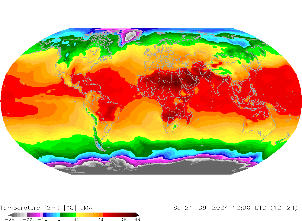 température (2m) JMA sam 21.09.2024 12 UTC