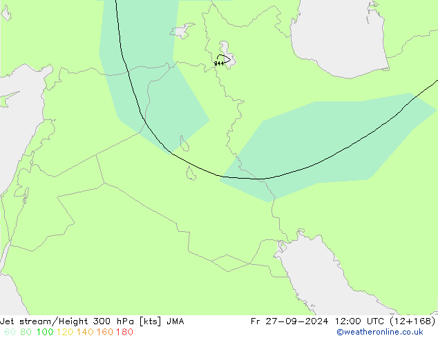 Jet stream JMA Sex 27.09.2024 12 UTC