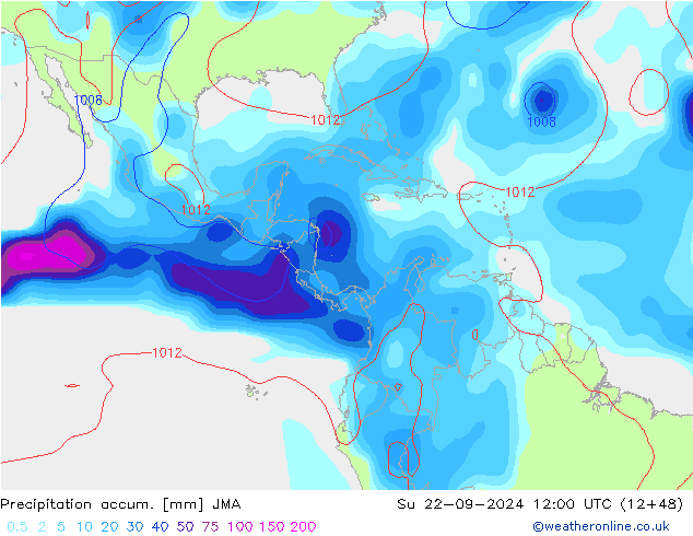 Nied. akkumuliert JMA So 22.09.2024 12 UTC