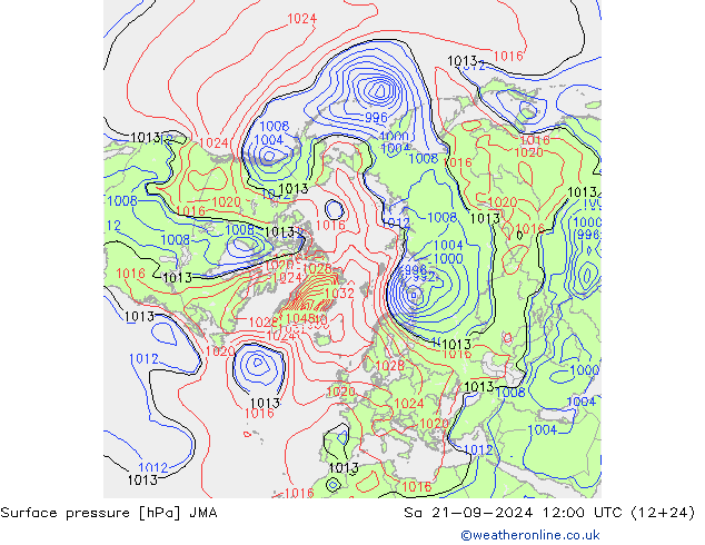 приземное давление JMA сб 21.09.2024 12 UTC