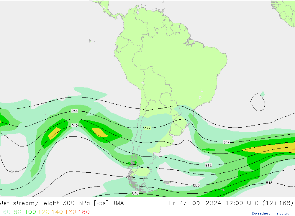 Jet Akımları JMA Cu 27.09.2024 12 UTC