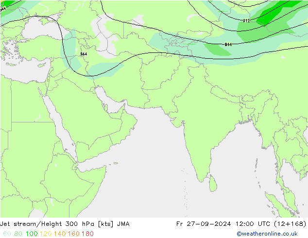 高速氣流 JMA 星期五 27.09.2024 12 UTC