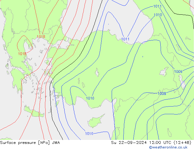 pression de l'air JMA dim 22.09.2024 12 UTC