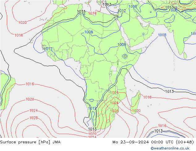 Bodendruck JMA Mo 23.09.2024 00 UTC