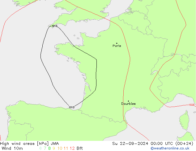 Sturmfelder JMA So 22.09.2024 00 UTC