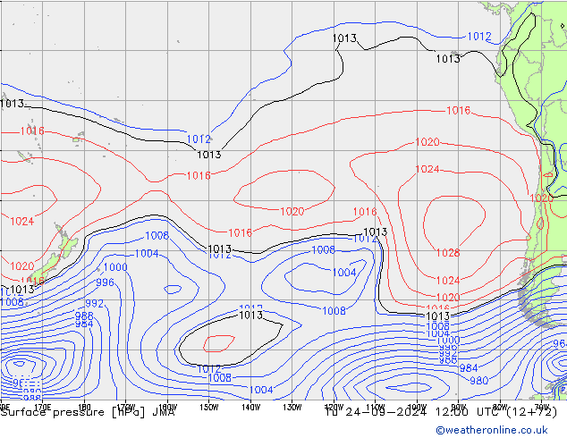 pressão do solo JMA Ter 24.09.2024 12 UTC