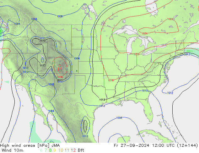 Windvelden JMA vr 27.09.2024 12 UTC