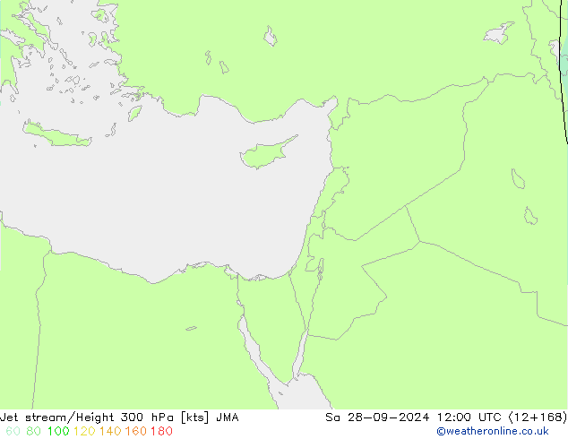 Corrente a getto JMA sab 28.09.2024 12 UTC