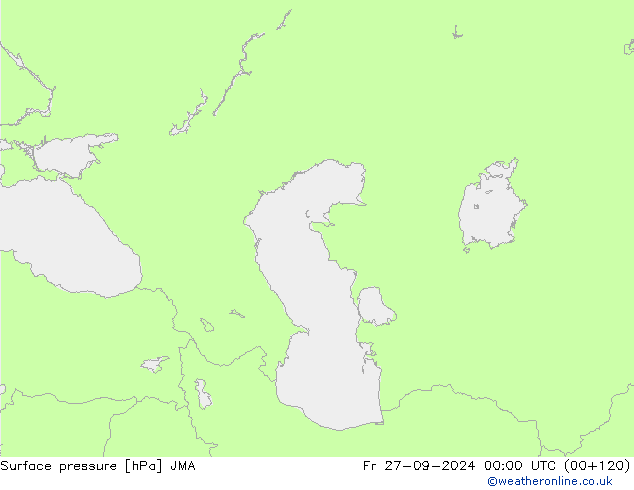 Surface pressure JMA Fr 27.09.2024 00 UTC