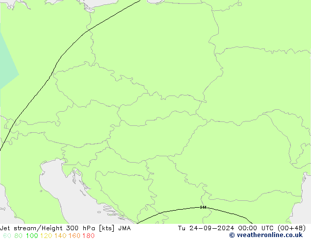 Straalstroom JMA di 24.09.2024 00 UTC