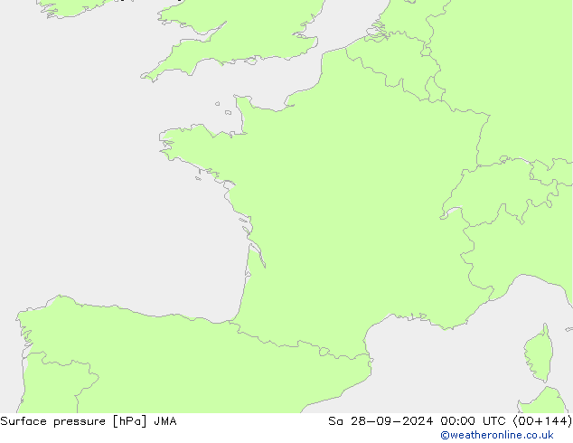 Surface pressure JMA Sa 28.09.2024 00 UTC