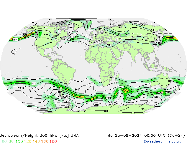 高速氣流 JMA 星期一 23.09.2024 00 UTC