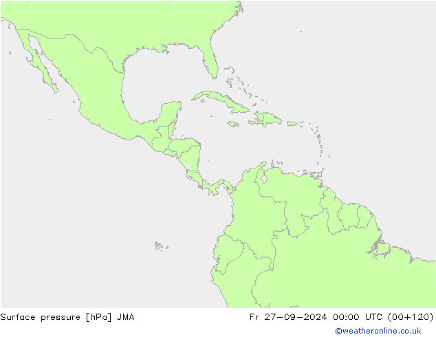 Luchtdruk (Grond) JMA vr 27.09.2024 00 UTC