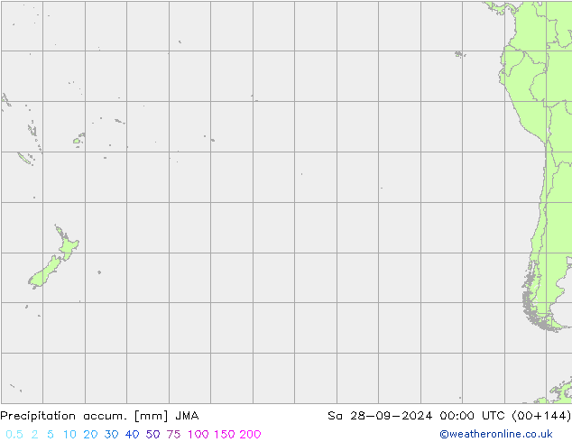 Totale neerslag JMA za 28.09.2024 00 UTC