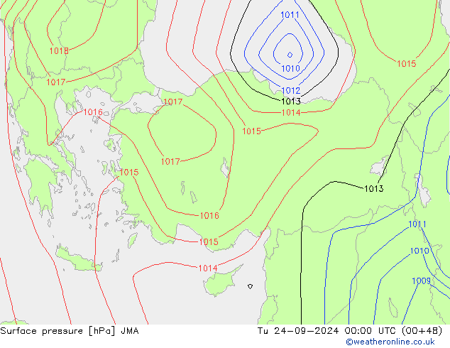 Bodendruck JMA Di 24.09.2024 00 UTC