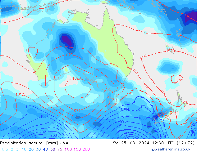 Precipitation accum. JMA mer 25.09.2024 12 UTC