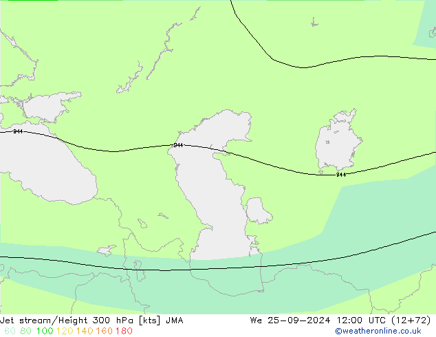 Jet stream JMA Qua 25.09.2024 12 UTC